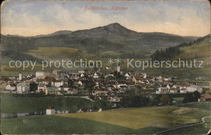 Feldkirchen Kaernten Panorama Stempel Militärzensur