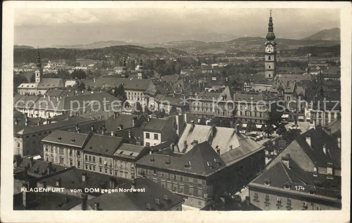 Klagenfurt Woerthersee Blick vom Dom
