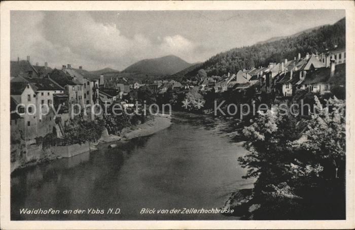 Waidhofen Ybbs Blick von der Zellerhochbruecke