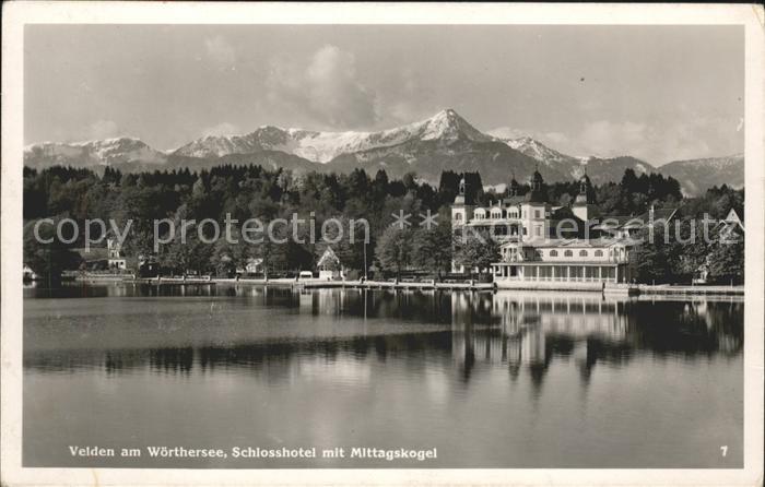 Velden Woerthersee Schlosshotel mit Mittagskogel