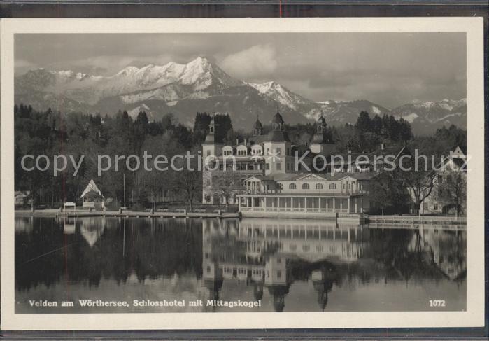 Velden Woerthersee Schlosshotel mit Mittagskogel