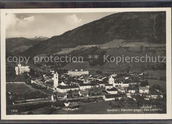 Gmuend Kaernten Panorama im Liesetal