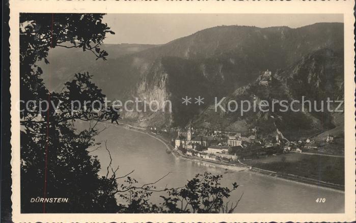 Duernstein Wachau Ortsansicht mit Burg Duernstein