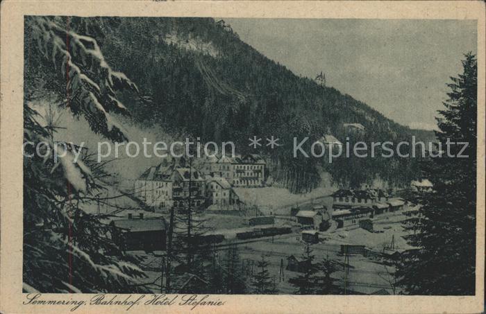 Semmering Niederoesterreich Bahnhof Hotel Stefanie