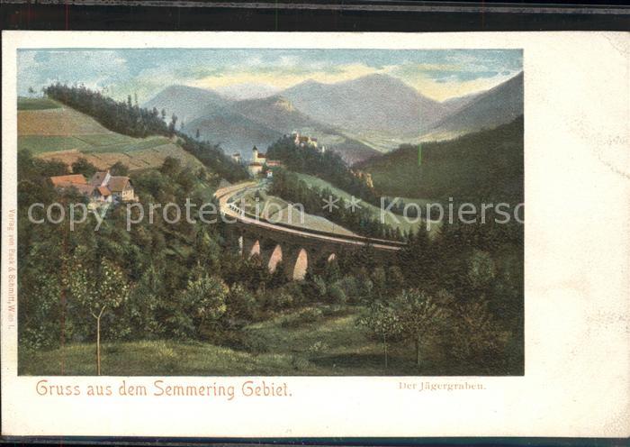 Semmering Niederoesterreich Panorama mit Viadukt