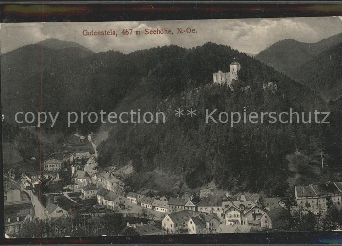Gutenstein Niederoesterreich Teilansicht mit Burg Gutenstein