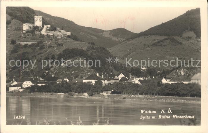 Spitz Donau mit Ruine Hinterhaus