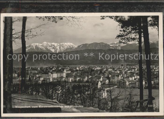 Klagenfurt Woerthersee vom Karawankenblick mit Hochobir
