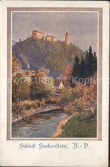 Seebenstein Schloss Sebenstein Künstlerkarte