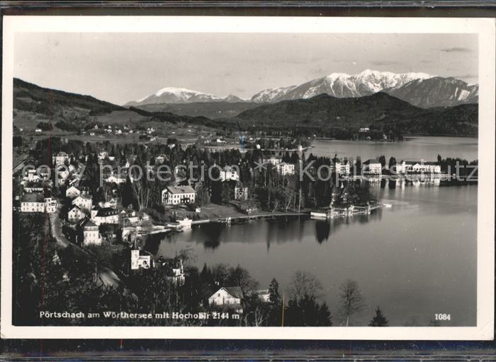 Poertschach Woerthersee Gesamtansicht mit Hochobir