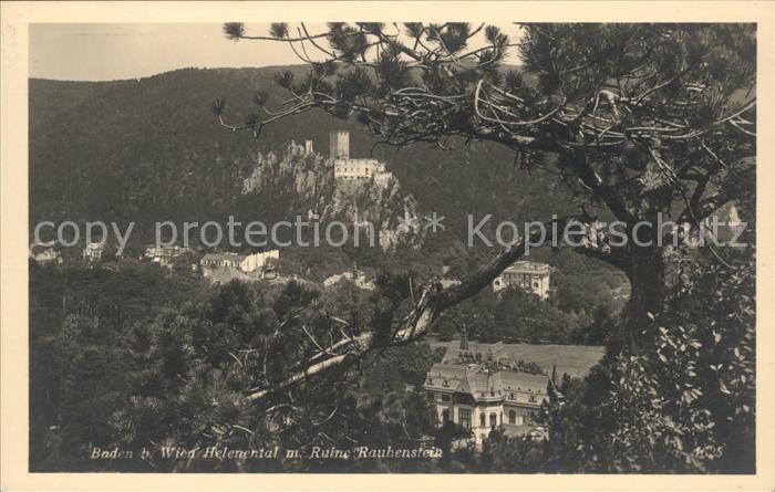 Baden Wien Helenental mit Ruine Rauhenstein