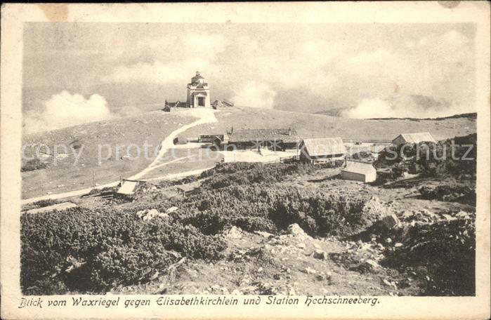 Payerbach Blick vom Waxriegel zum Elisabethkirchl