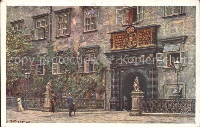 Wien Burg Schweizertor Künstlerkarte