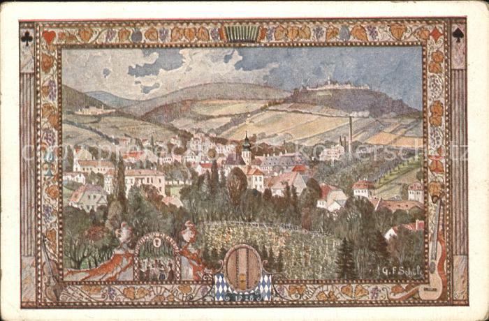 Grinzing Wien mit Kobenzl und Kahlenberg Künstlerkart