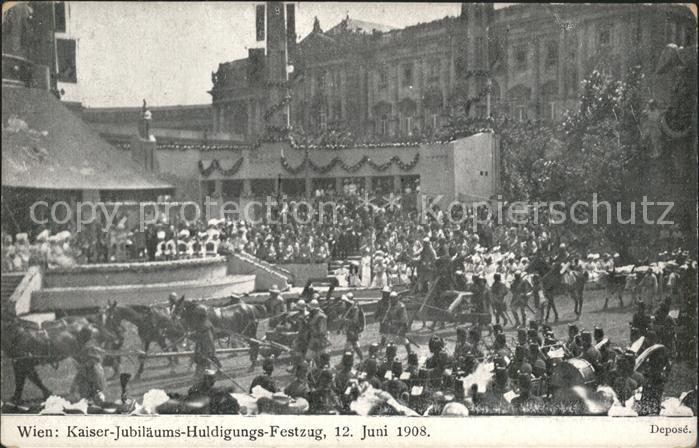 WIEN AT Kaiser Huldigungsfestzug 1908