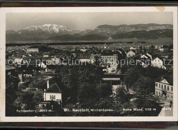Wiener Neustadt Panorama mit Schneeberg und Hohe Wand