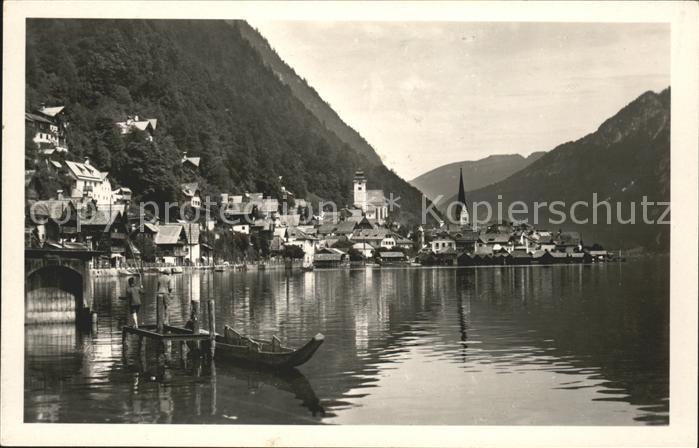 Hallstatt Austria Blick von Lahn Hallstätter See