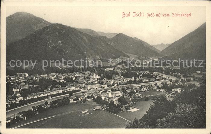 Bad Ischl Salzkammergut Panorama Blick vom Siriuskogel