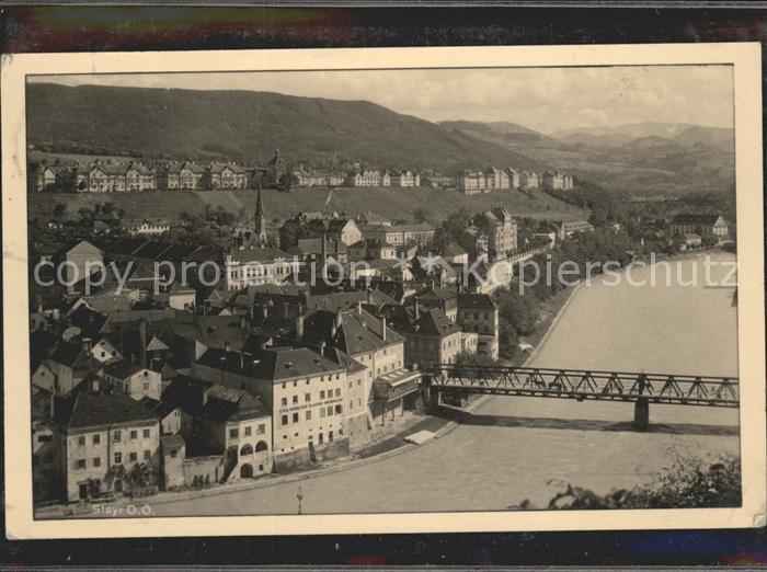 Steyr Enns Oberoesterreich Teilansicht Enns Bruecke