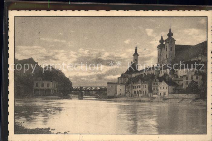 Steyr Enns Oberoesterreich Zusammenfluss der Enns und Steyr Michaelerkirche