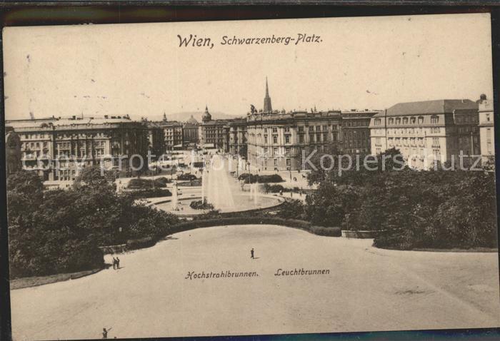 Wien Hochstrahlbrunnen Leuchtbrunnen Schwarzenbergplatz