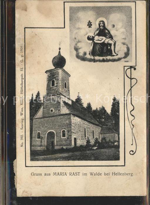 Helfenberg Oberoesterreich Waldkapelle Maria Rast im Walde Heiligenfigur