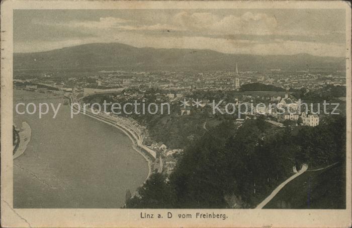 Linz Donau Gesamtansicht vom Freinberg