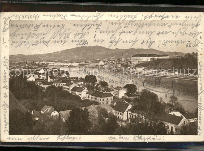 Linz Donau Teilansicht Kuenstlerkarte Nr. 8011/1