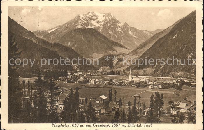 Mayrhofen Zillertal Gruenberg Tirol