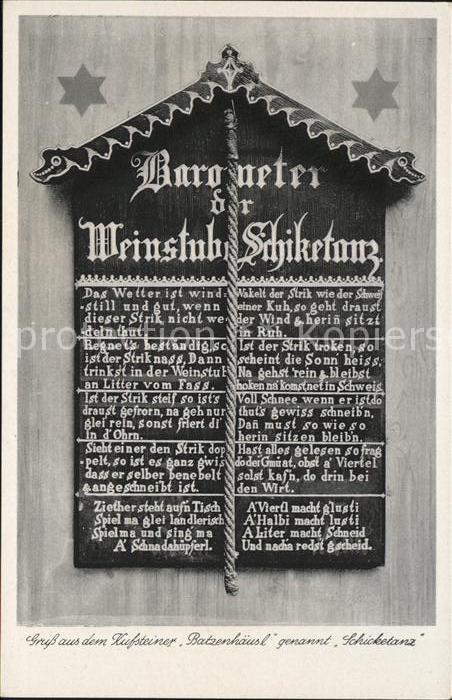 Kufstein Tirol Weinstube Schiketanz Barometer Weinstube Humor
