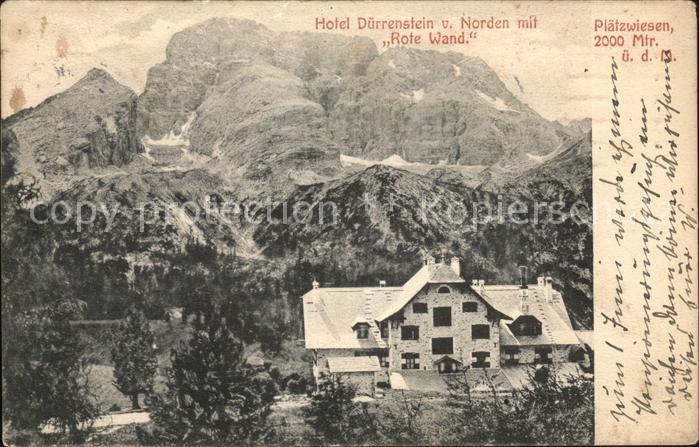 Plaetzwiesen Hotel Dürrenstein Norden Rote Wand