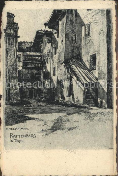 Rattenberg Tirol Künstlerkarte E. Heermann