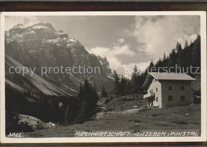 Herzebenalm Alpenwirtschaft Pinistal