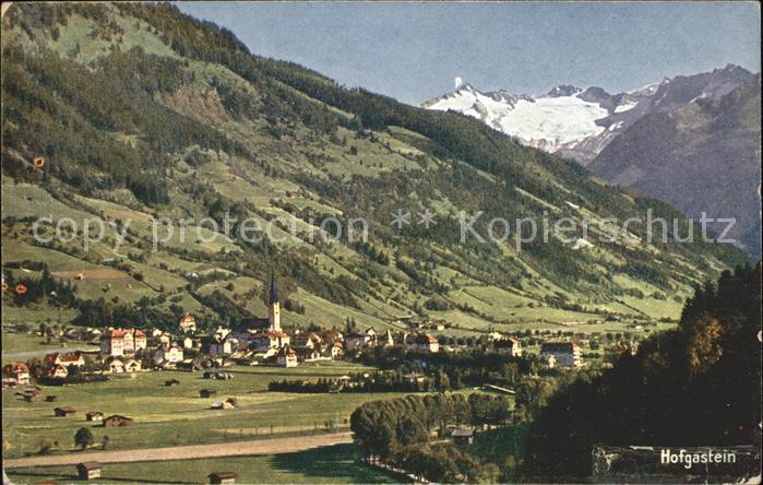 Hofgastein Ortsblick mit Alpen