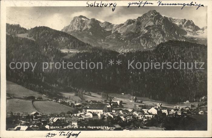 Markt Werfen mit Hagengebirge