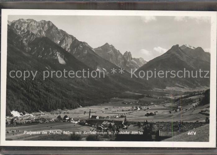 Fulpmes Tirol im Stubaital mit Serleskamm und Habicht