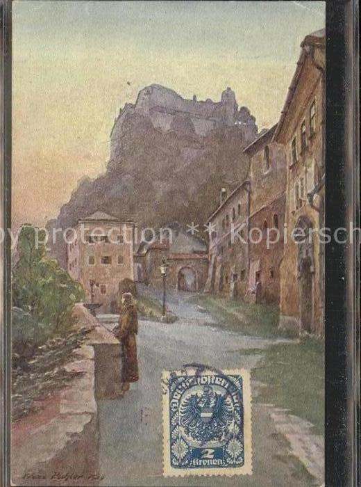 Salzburg Oesterreich Partie aus Salzburg Kuenstlerkarte