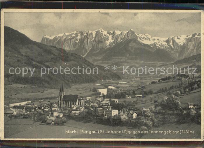 Markt Werfen St Johann mit Tennengebirge