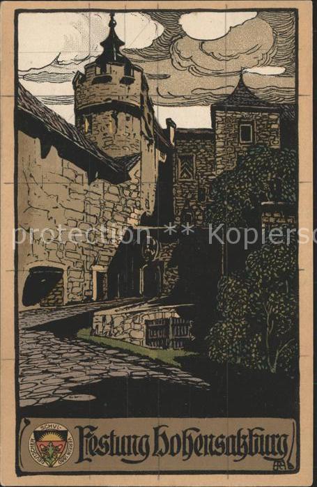 Salzburg Oesterreich Festung Hohensalzburg Künstlerkarte