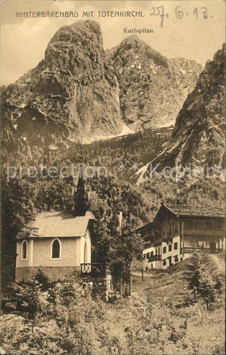 Kufstein Tirol Hinterbaerenbad mit Torenkirchl Karlspitze