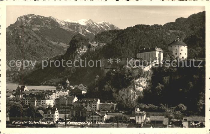 Kufstein Tirol Schloss Unterinntal mit Kaisergebirge