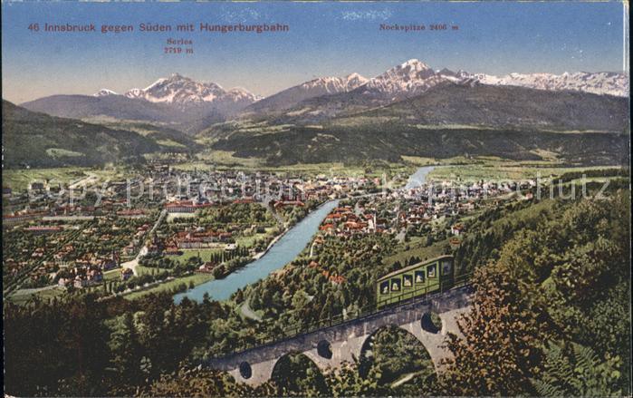 Innsbruck Panorama mit Hungerburgbahn