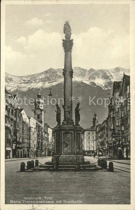 Innsbruck Maria Theresienstrasse Saeule Nordkette