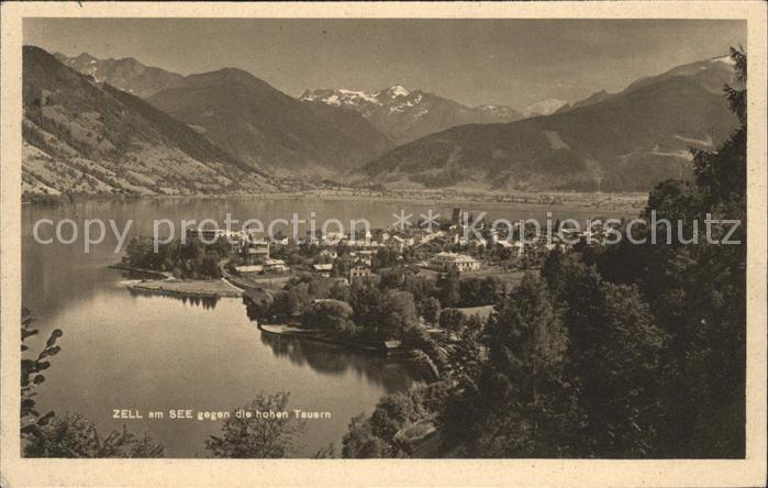 Zell See Panorama gegen die hohen Tauern