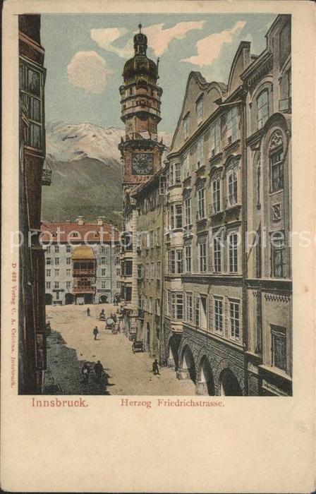 Innsbruck Herzog Friedrichstrasse und Goldenes Dachl