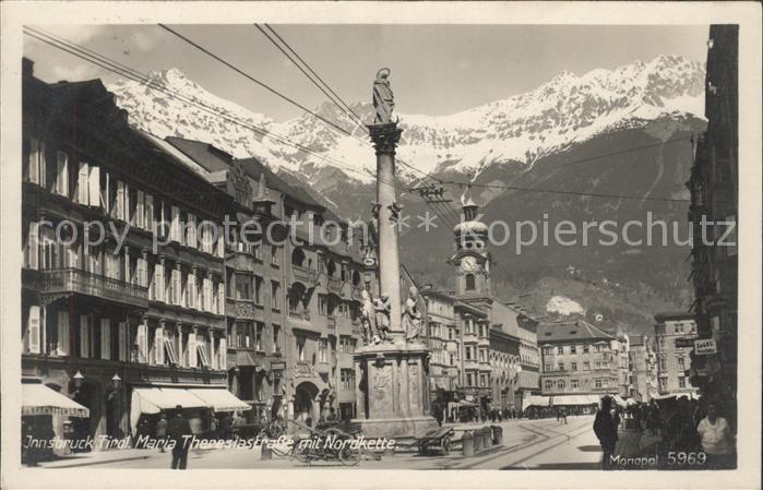 Innsbruck Maria Theresiastrasse mit Nordkette