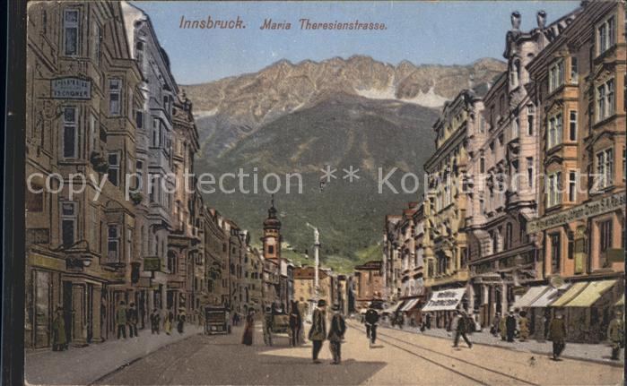 Innsbruck Maria Theresienstrasse Kuenstlerkarte