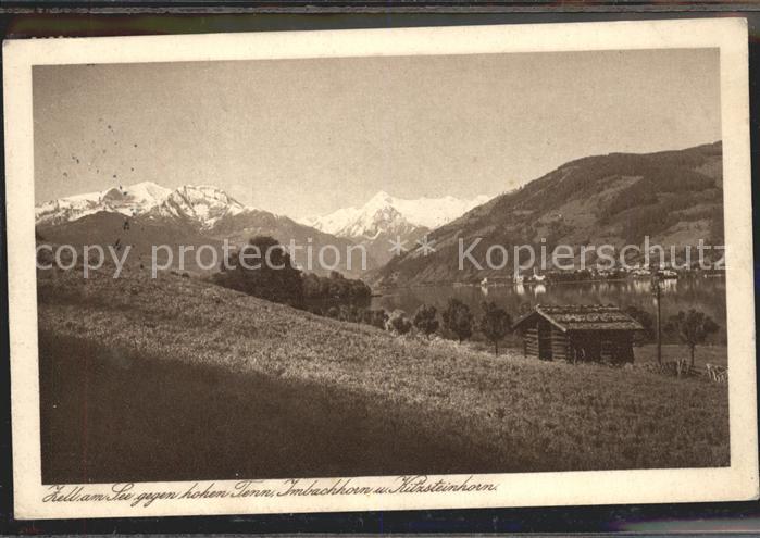 Zell See Panorama mit See gegen Hohen Tann Imbachhorn Kitzsteinhorn