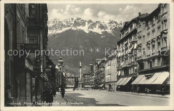 Innsbruck Maria Theresienstrasse Saeule Nordkette