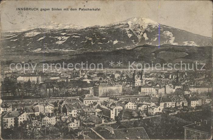 Innsbruck Panorama gegen Sueden mit Patscherkofel